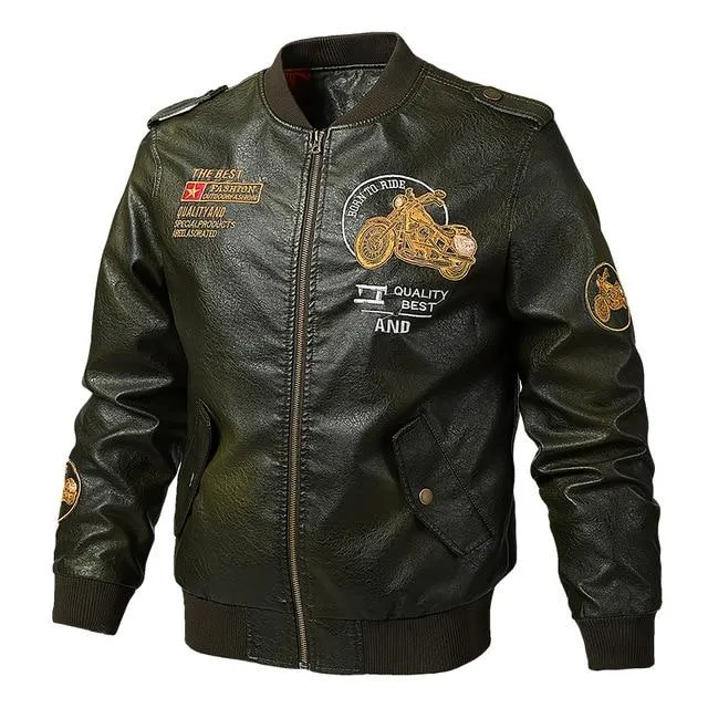 Dropshipping Brand Motorcycle Leather Jacket Men Men's PU Leather Jackets Jaqueta De Couro Masculina Mens Leather Coats 4XL 5XL