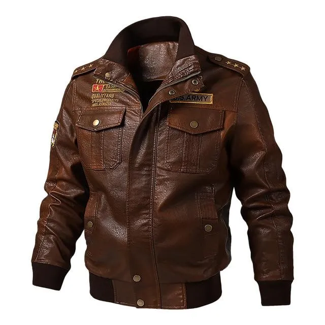 Dropshipping Brand Motorcycle Leather Jacket Men Men's PU Leather Jackets Jaqueta De Couro Masculina Mens Leather Coats 4XL 5XL