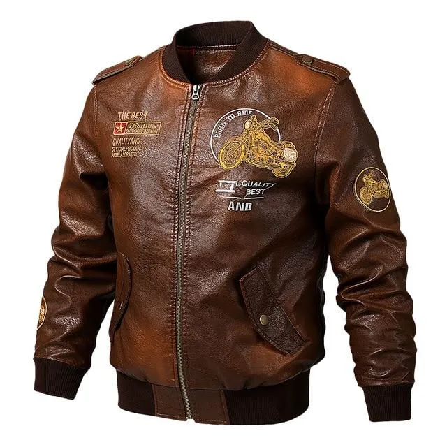 Dropshipping Brand Motorcycle Leather Jacket Men Men's PU Leather Jackets Jaqueta De Couro Masculina Mens Leather Coats 4XL 5XL