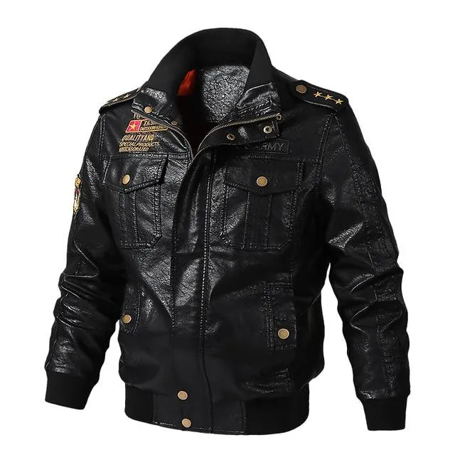 Dropshipping Brand Motorcycle Leather Jacket Men Men's PU Leather Jackets Jaqueta De Couro Masculina Mens Leather Coats 4XL 5XL