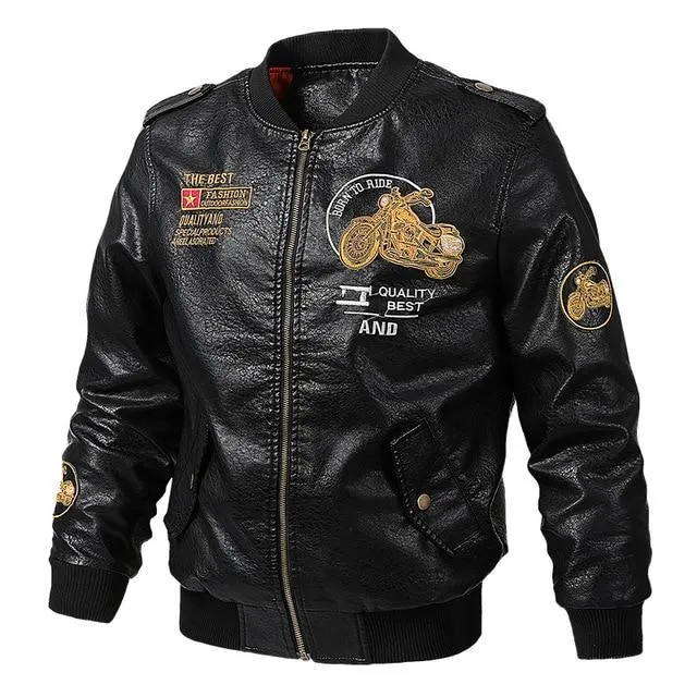 Dropshipping Brand Motorcycle Leather Jacket Men Men's PU Leather Jackets Jaqueta De Couro Masculina Mens Leather Coats 4XL 5XL