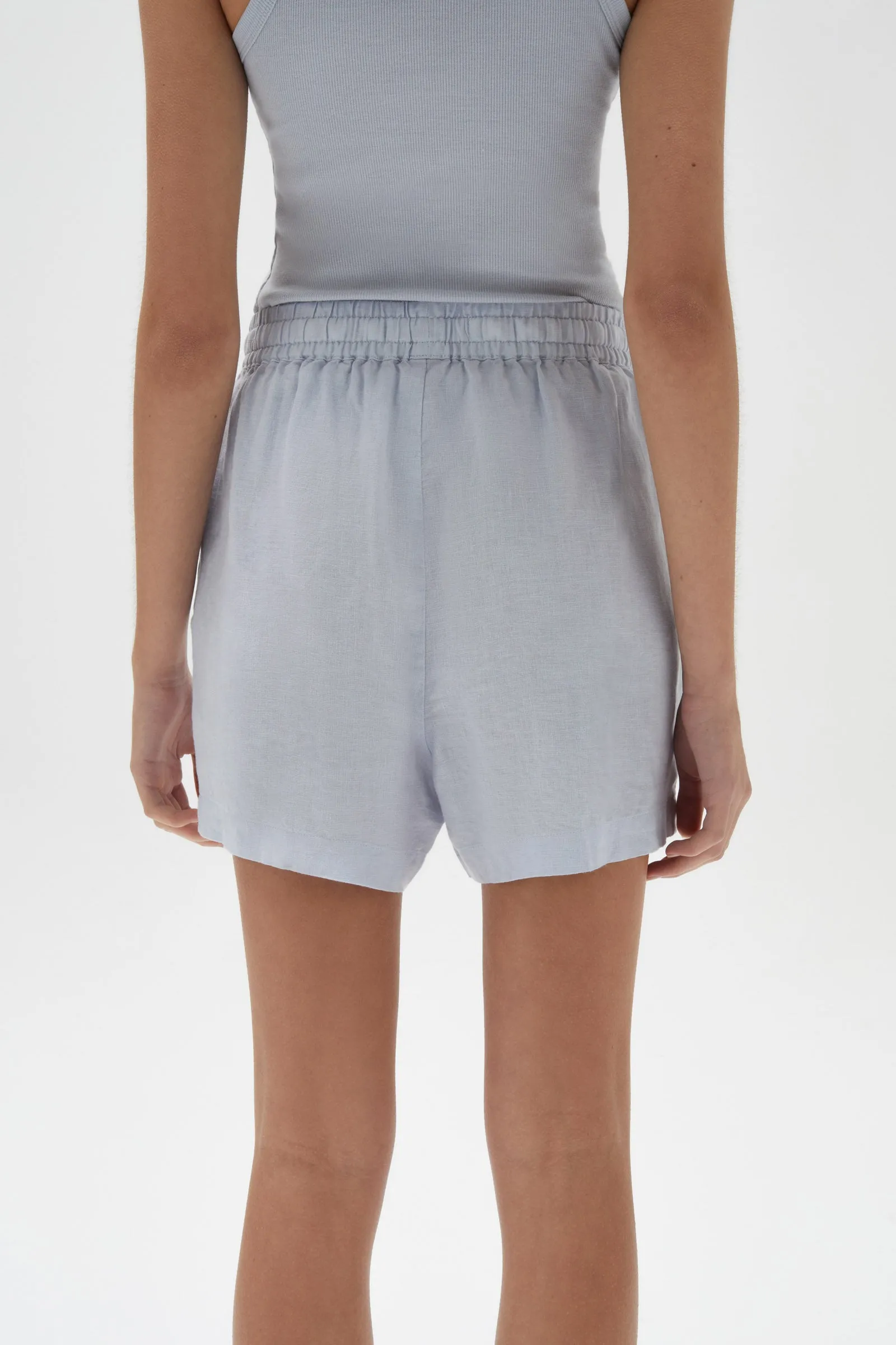 Ease Linen Shorts Blue Haze