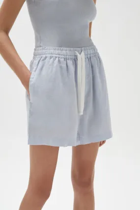 Ease Linen Shorts Blue Haze