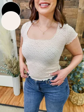 Ellen Scoop Neck Floral Sheer Top