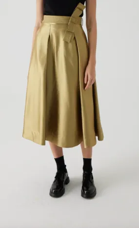 Exquise Arya Gold A-line Midi Skirt