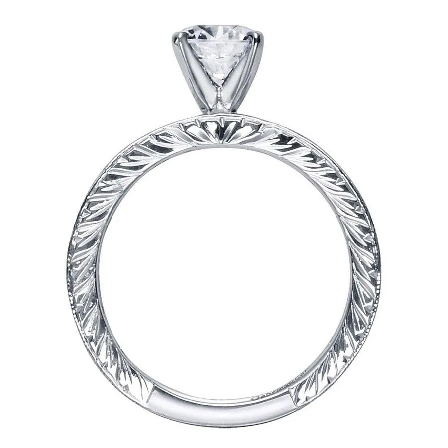 Fancy Tiffany Style Filigree Design Diamond Engagement Mounting