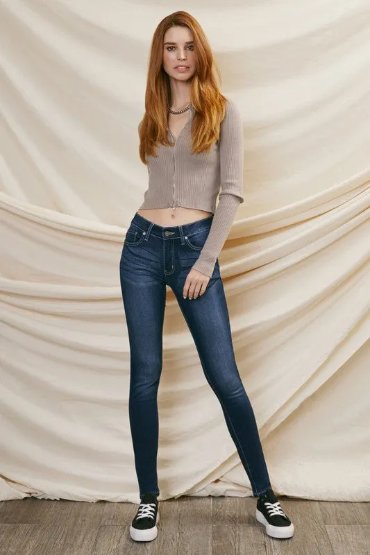 Francesca Mid Rise Skinny Jeans - KanCan
