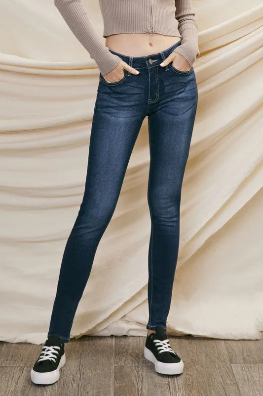 Francesca Mid Rise Skinny Jeans - KanCan