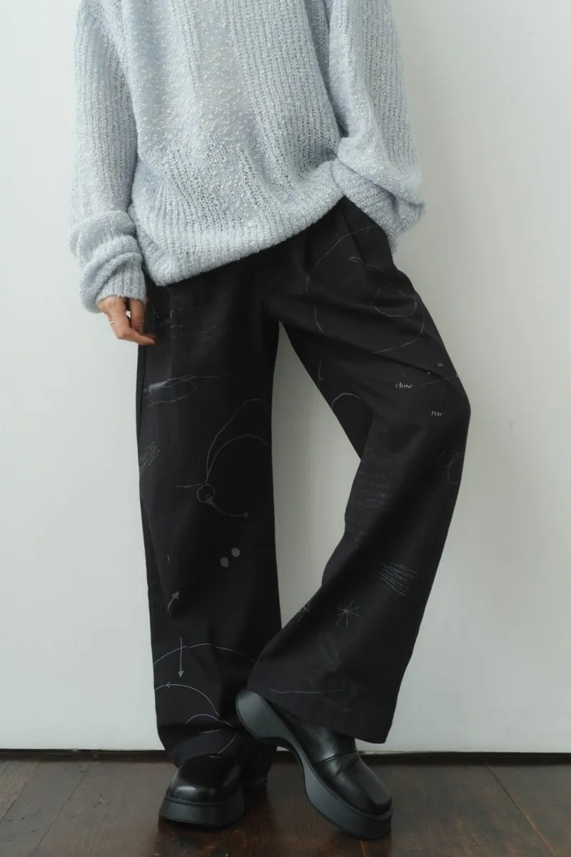 graffiti pants(unisex)/black