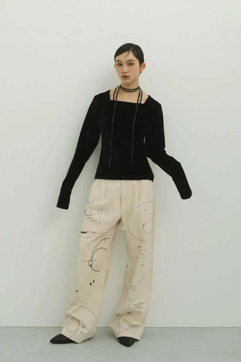 graffiti pants(unisex)/black