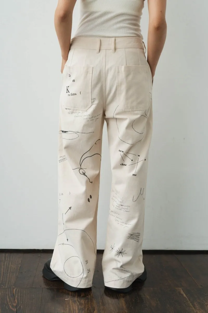 graffiti pants(unisex)/black