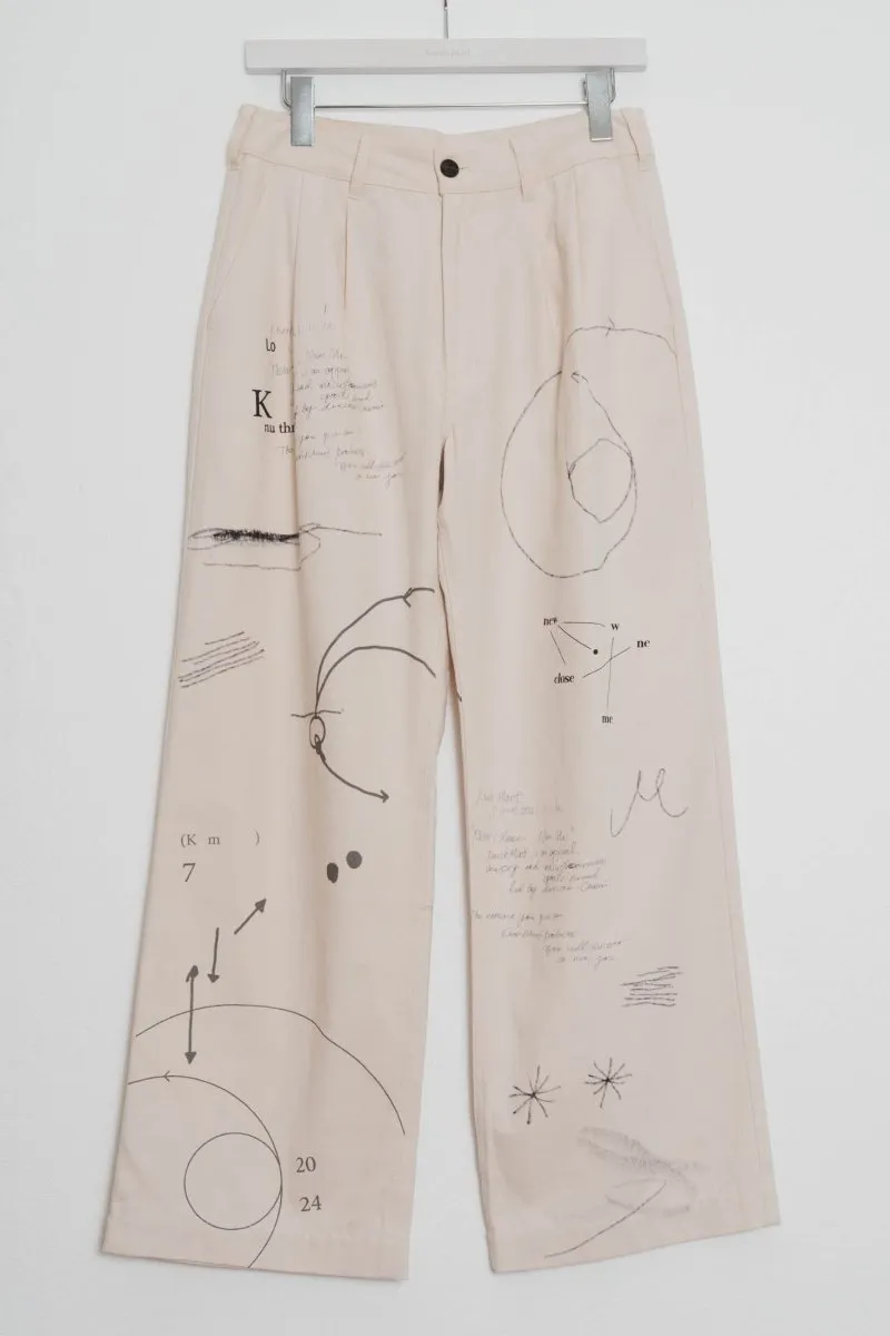 graffiti pants(unisex)/black