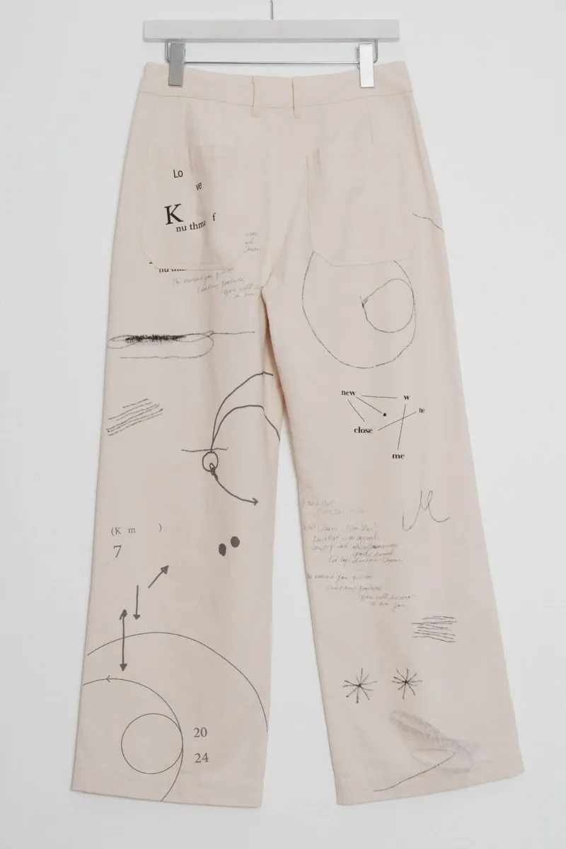 graffiti pants(unisex)/black