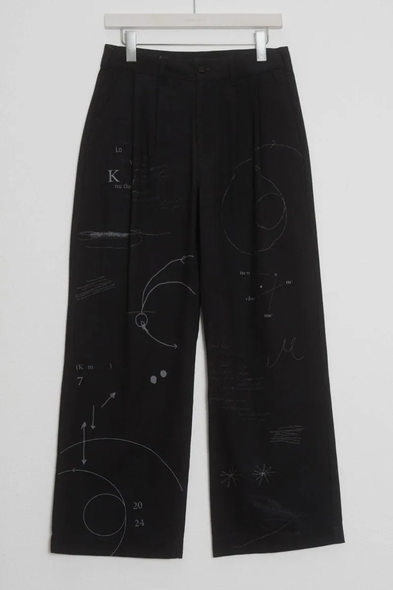 graffiti pants(unisex)/black