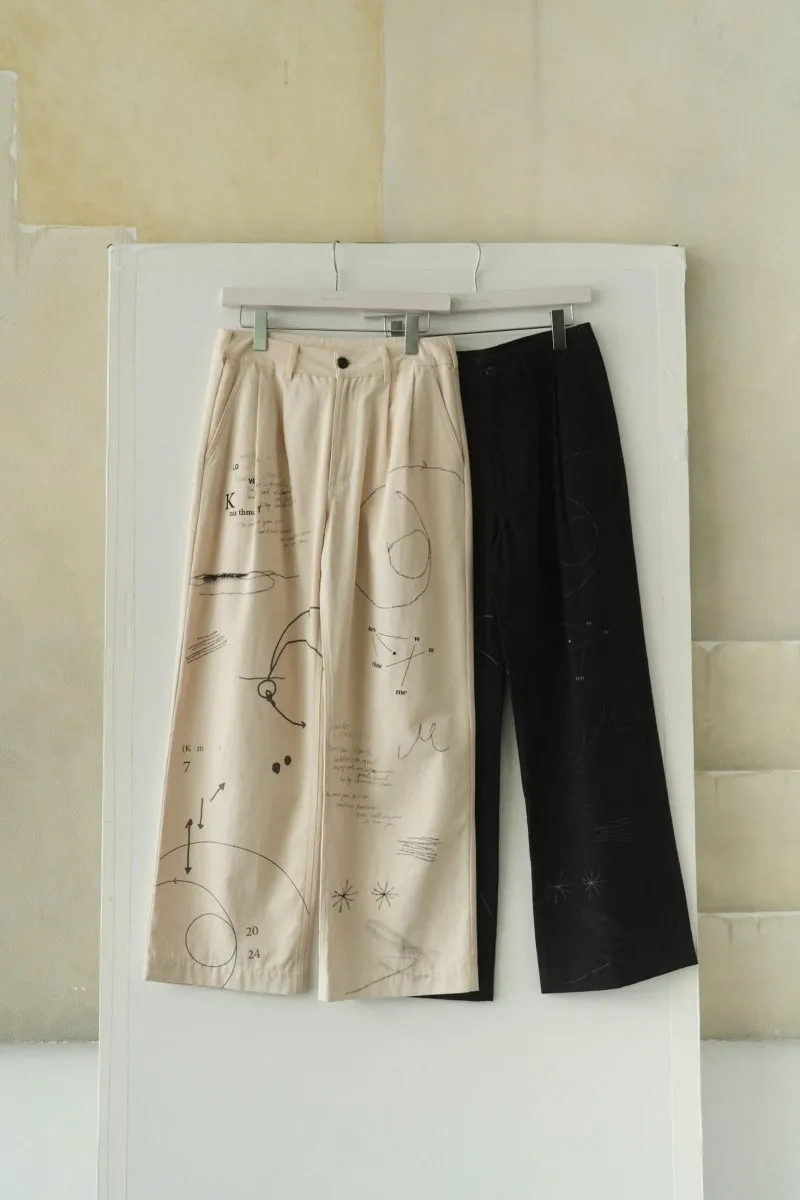 graffiti pants(unisex)/black