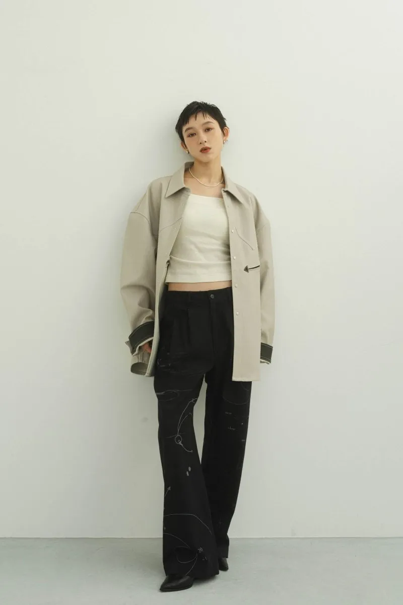 graffiti pants(unisex)/black