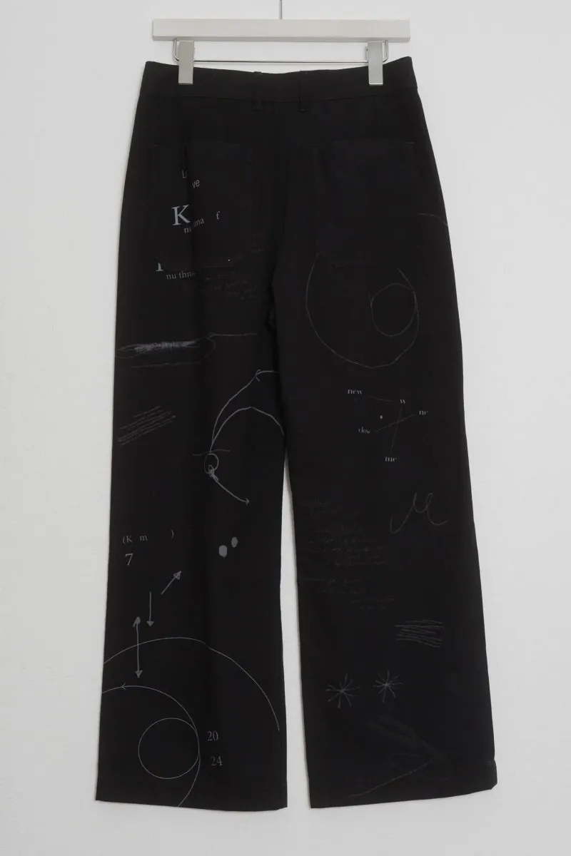 graffiti pants(unisex)/black