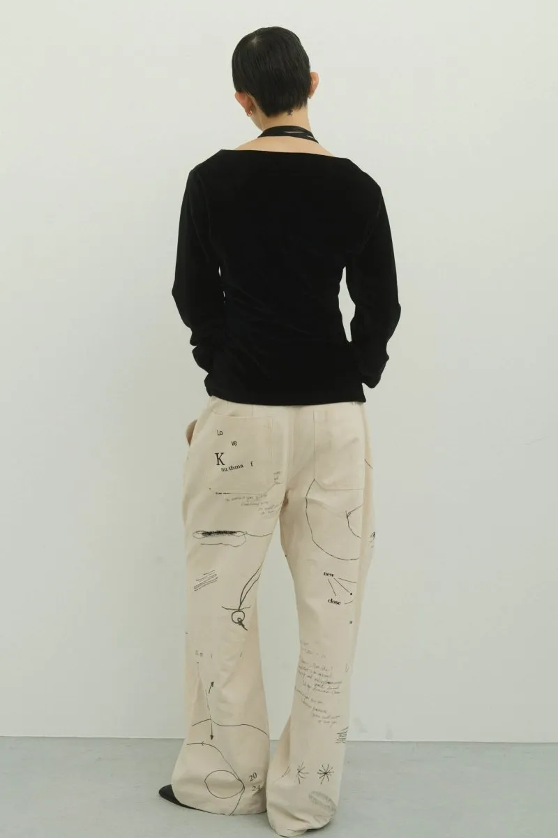 graffiti pants(unisex)/black
