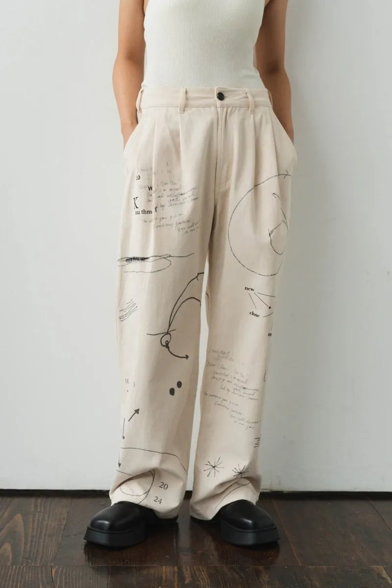 graffiti pants(unisex)/black