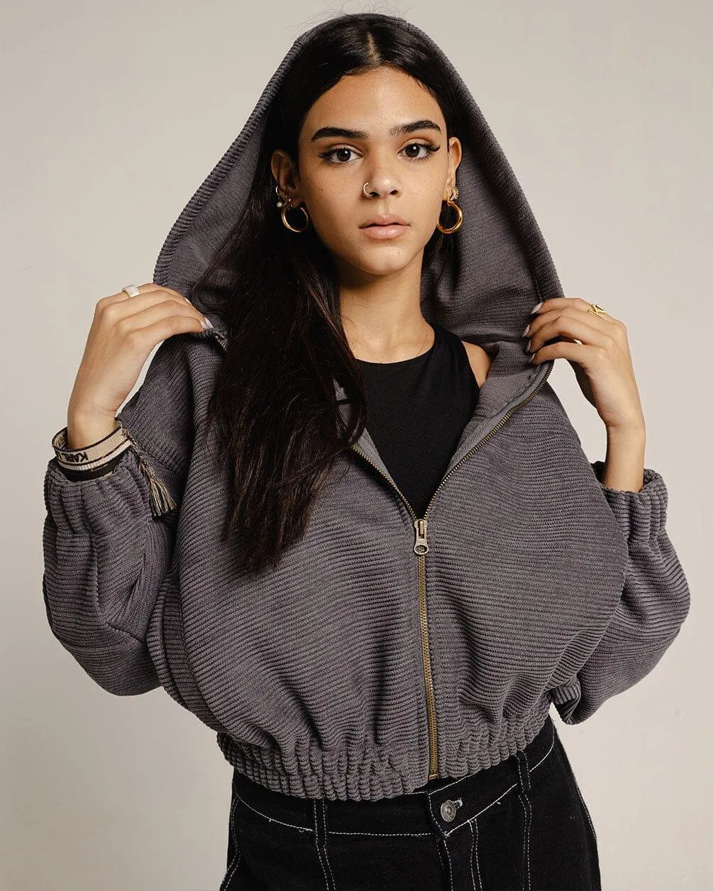 Grey Cropped Jacket