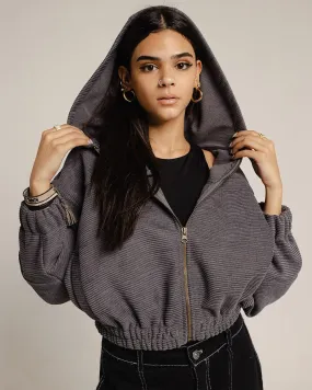 Grey Cropped Jacket