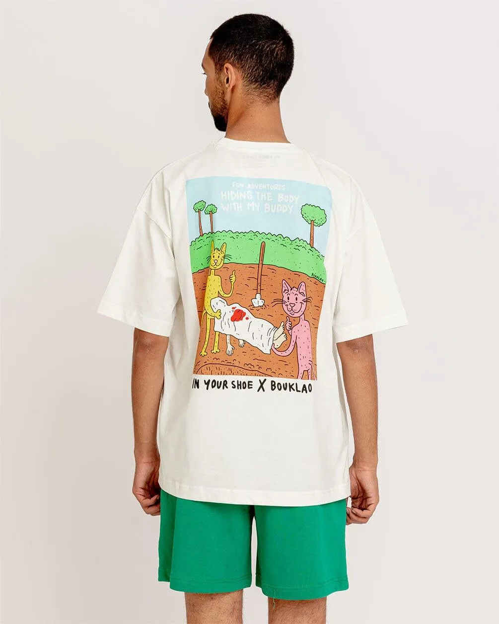 Hiding The Body Printed Oversized Tee