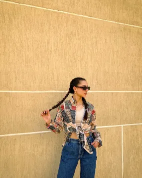 Indian Patchwork Shirt Off-White
