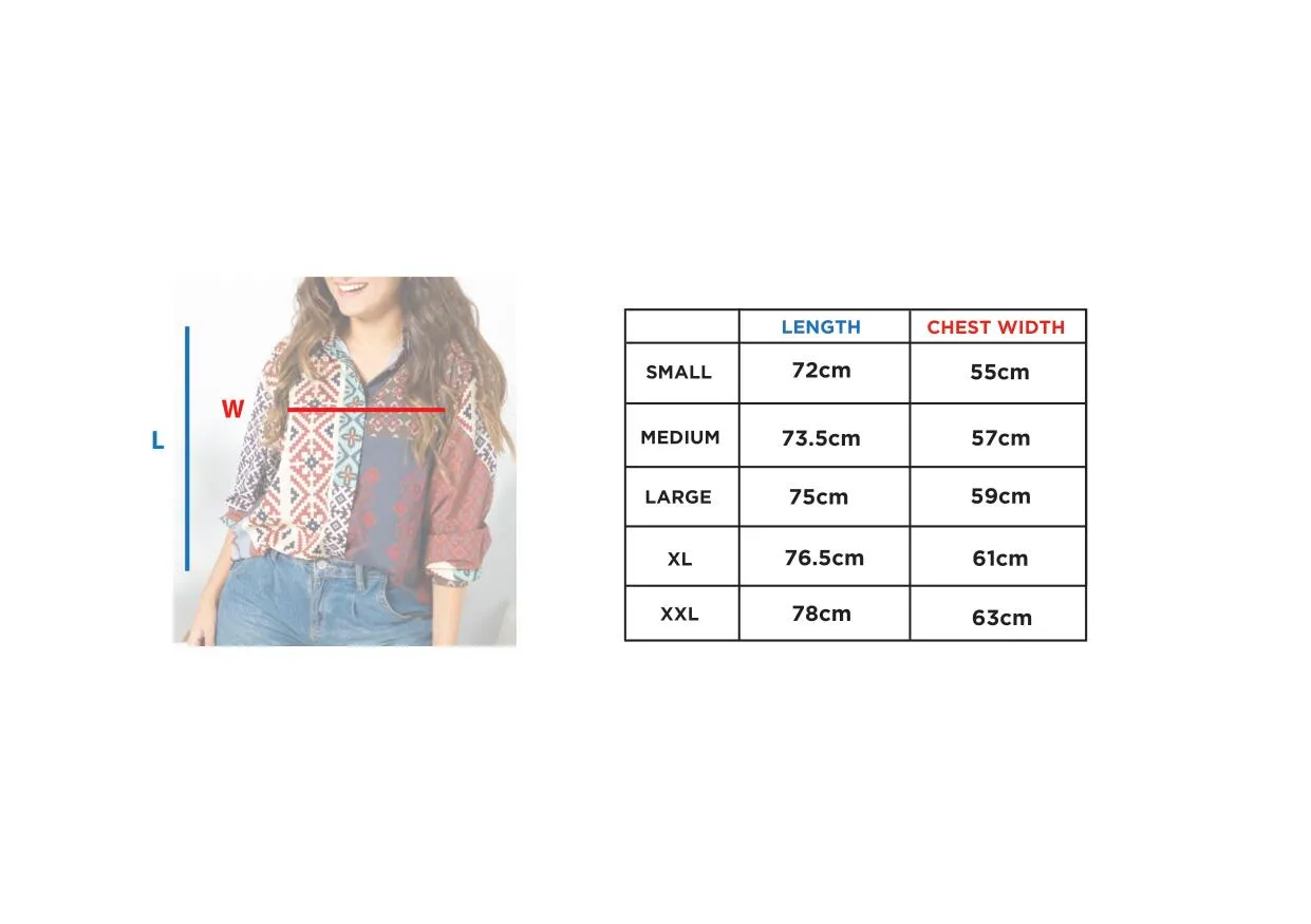 Indian Patchwork Shirt Off-White