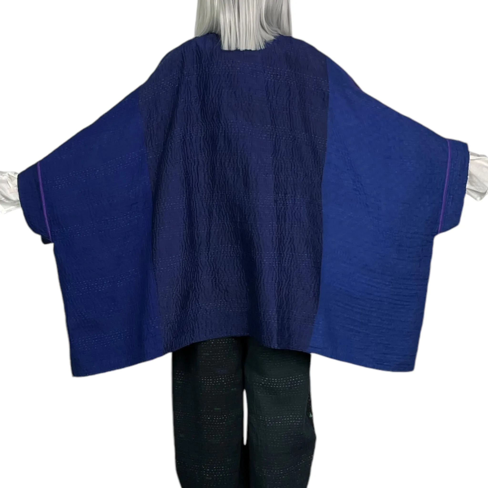 JAIPUR PATCH DOUBLE COLLAR PONCHO