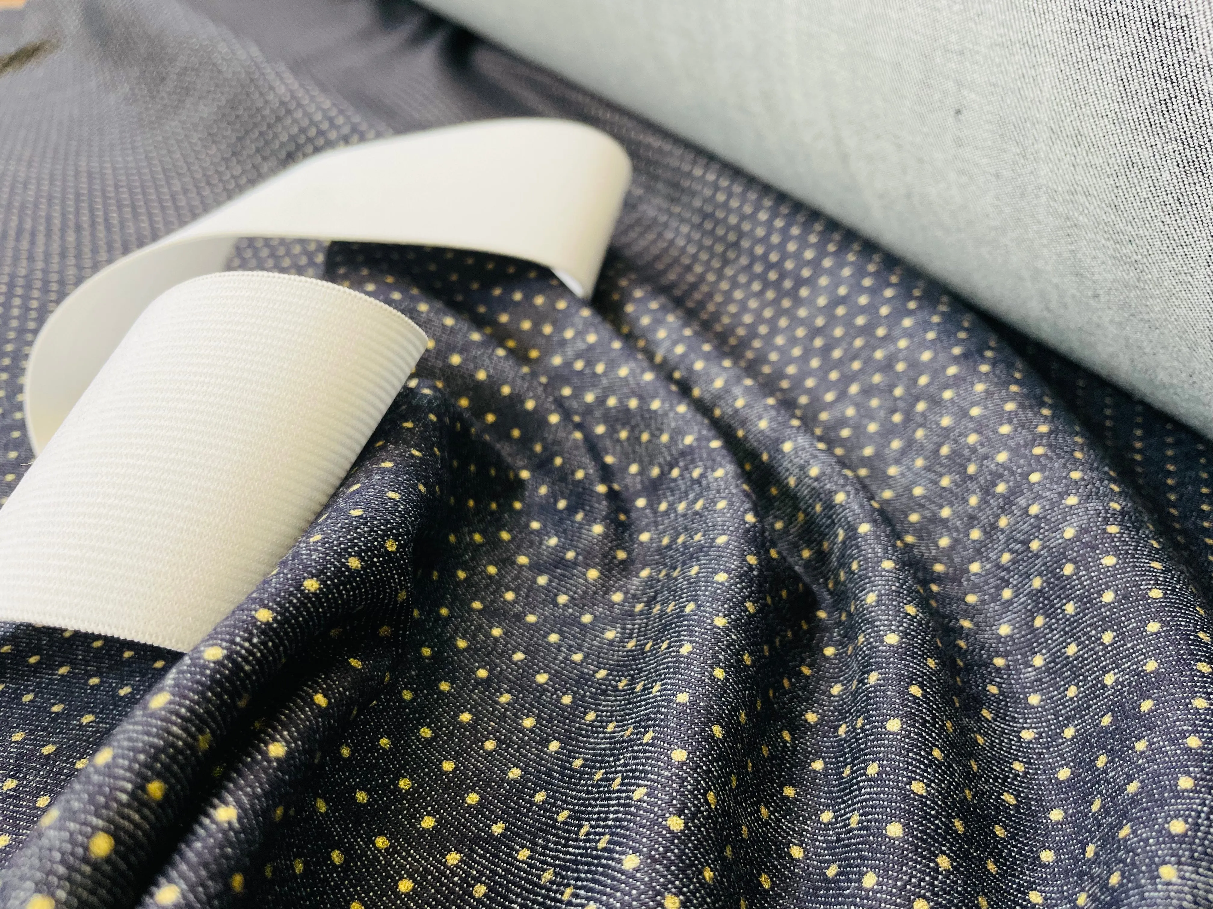 Jeans Fantasia Blu Pois Dorati