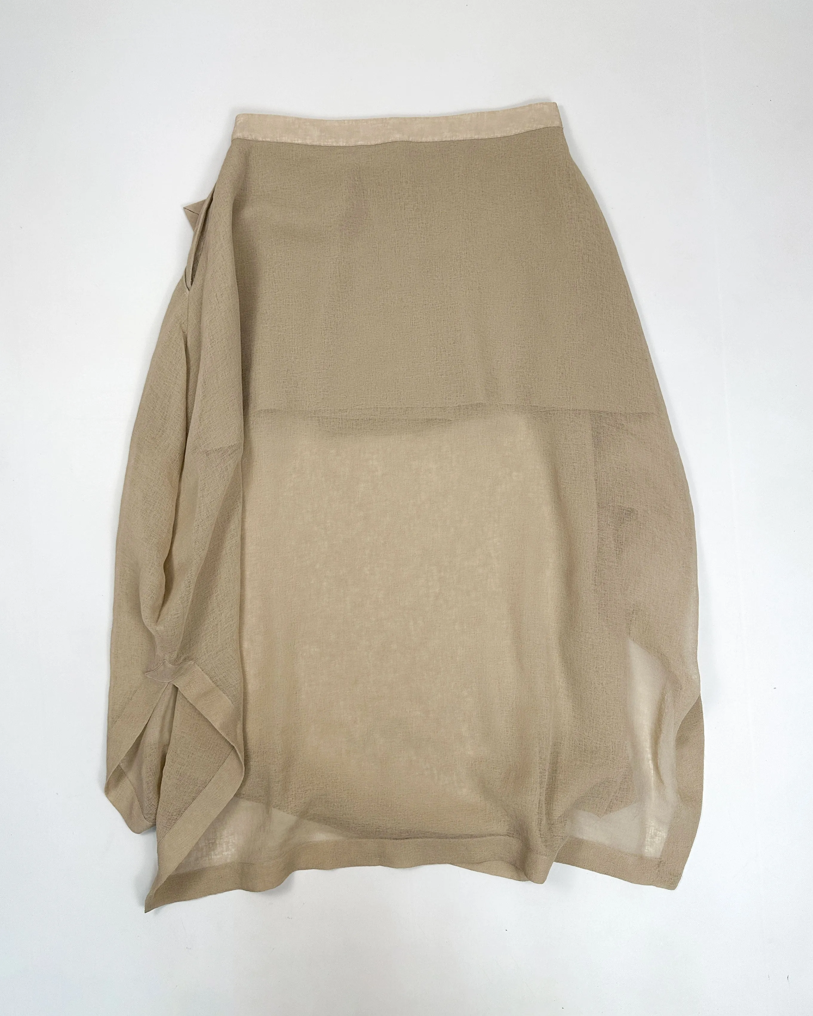 Jil Sander 2-Layer Traslucid Maxi Skirt 2000's