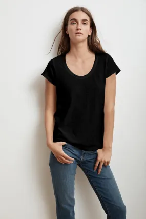 KATIE CITY SLUB SCOOP TEE