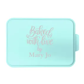 Personalized Baked with Love Laser Engraved Cake Pan