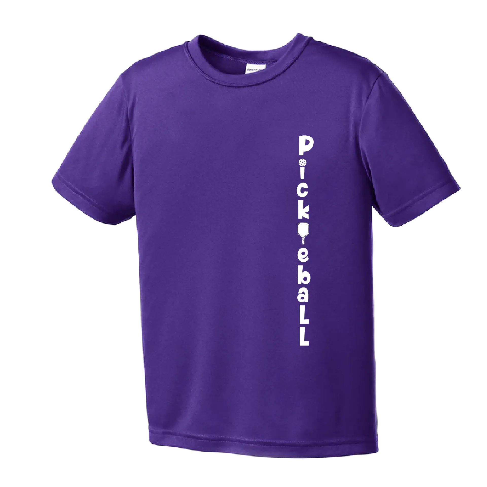 Pickleball (Vertical) Customizable | Youth Short Sleeve Athletic Pickleball Shirt | 100% Polyester