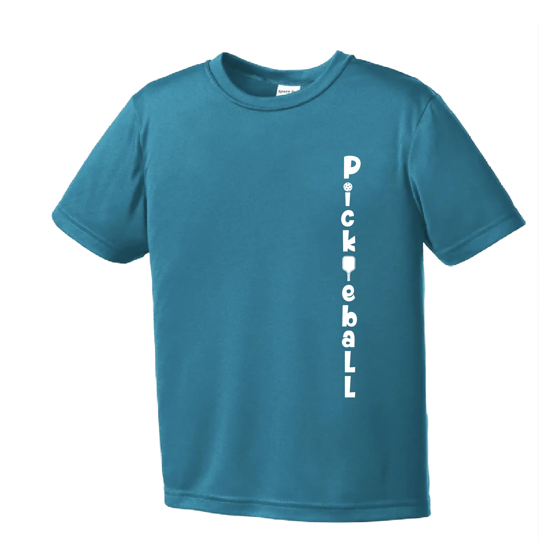 Pickleball (Vertical) Customizable | Youth Short Sleeve Athletic Pickleball Shirt | 100% Polyester