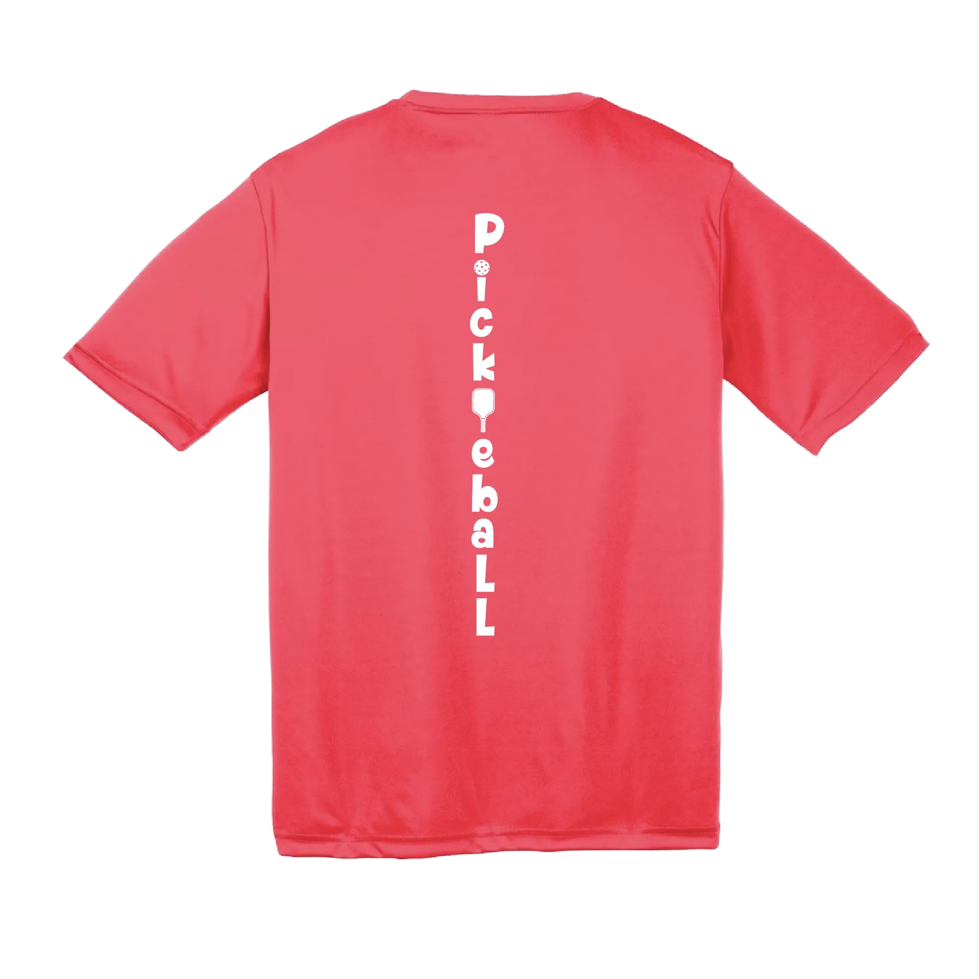 Pickleball (Vertical) Customizable | Youth Short Sleeve Athletic Pickleball Shirt | 100% Polyester