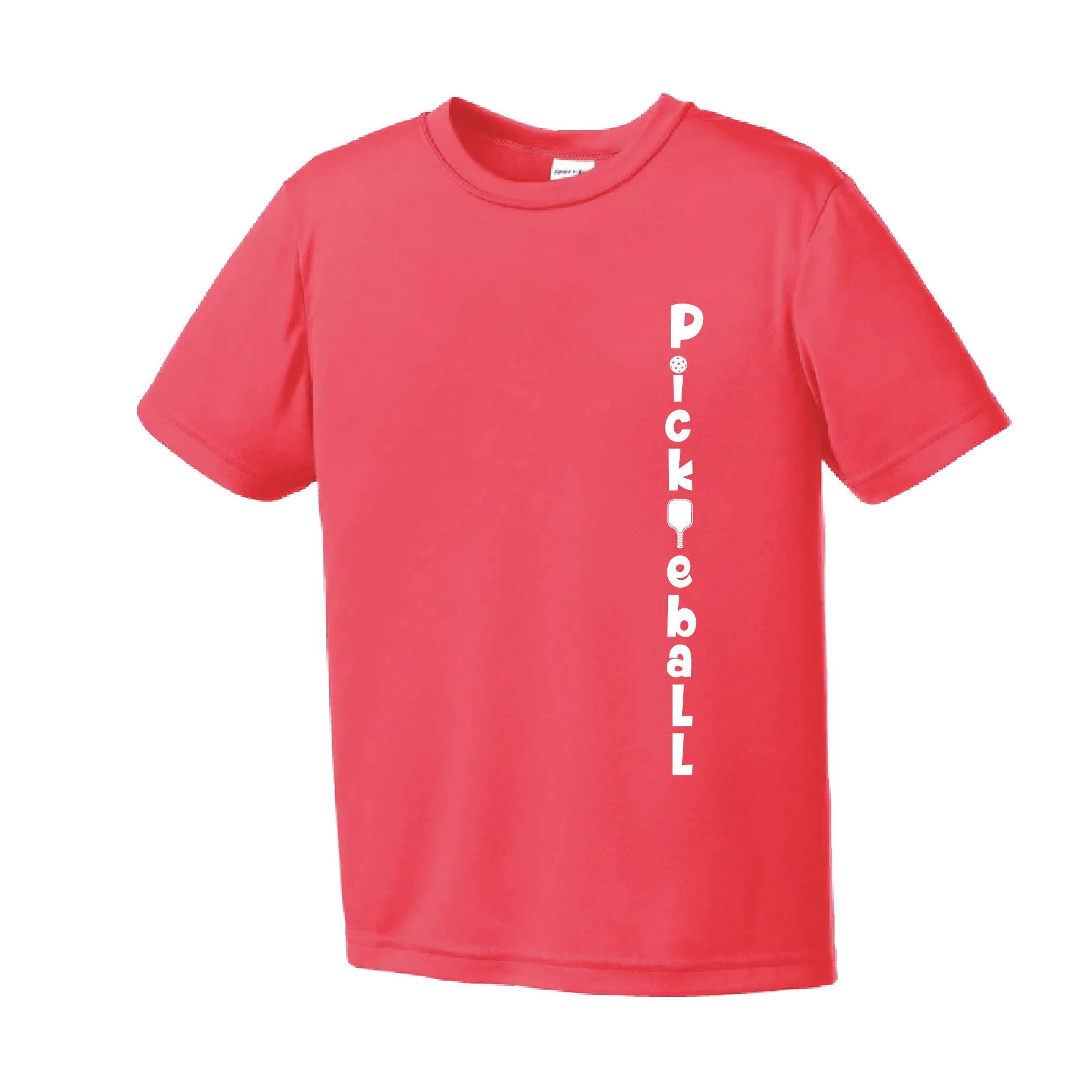Pickleball (Vertical) Customizable | Youth Short Sleeve Athletic Pickleball Shirt | 100% Polyester
