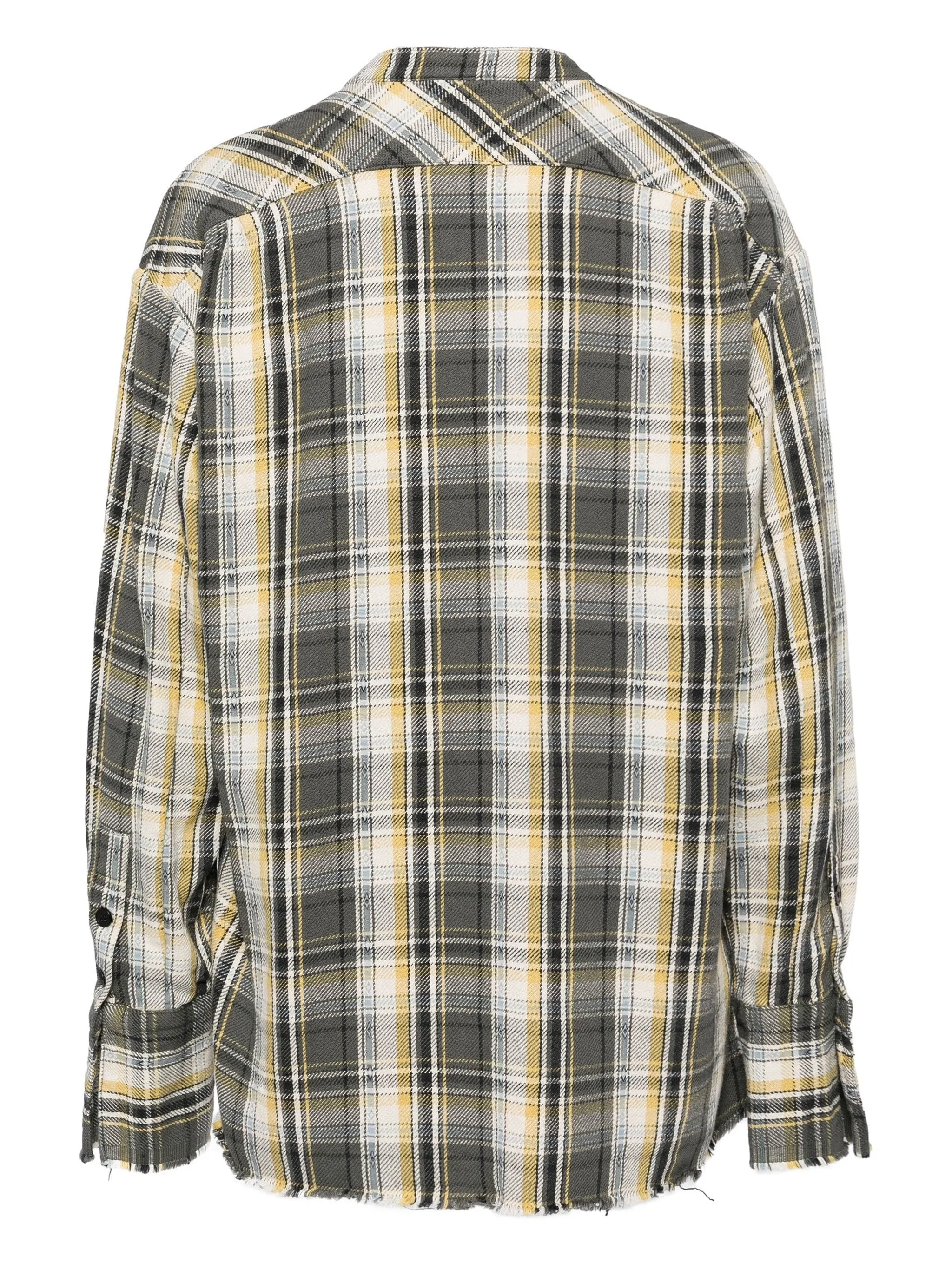 PLAID STUDIO PATCHWORK LONG SLEVEES SHIRT