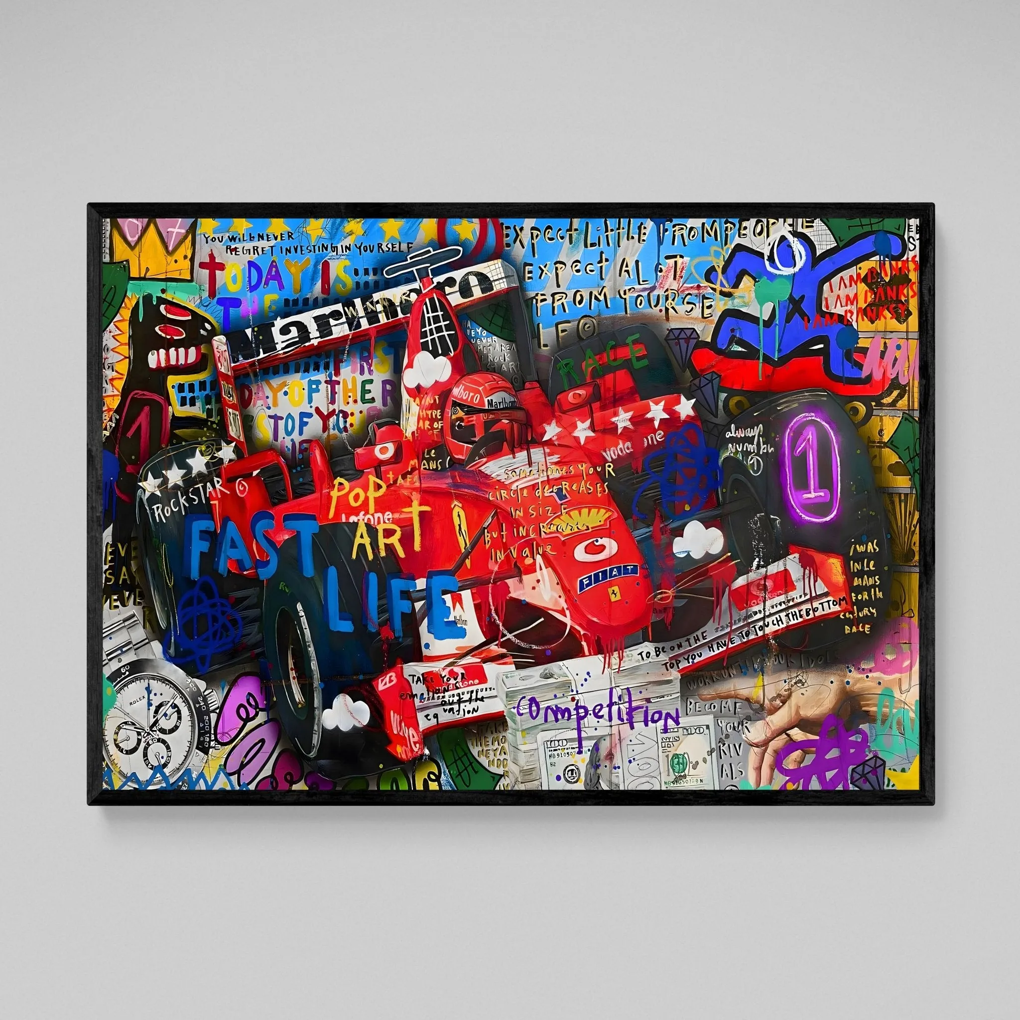 Racing Graffiti Wall Art