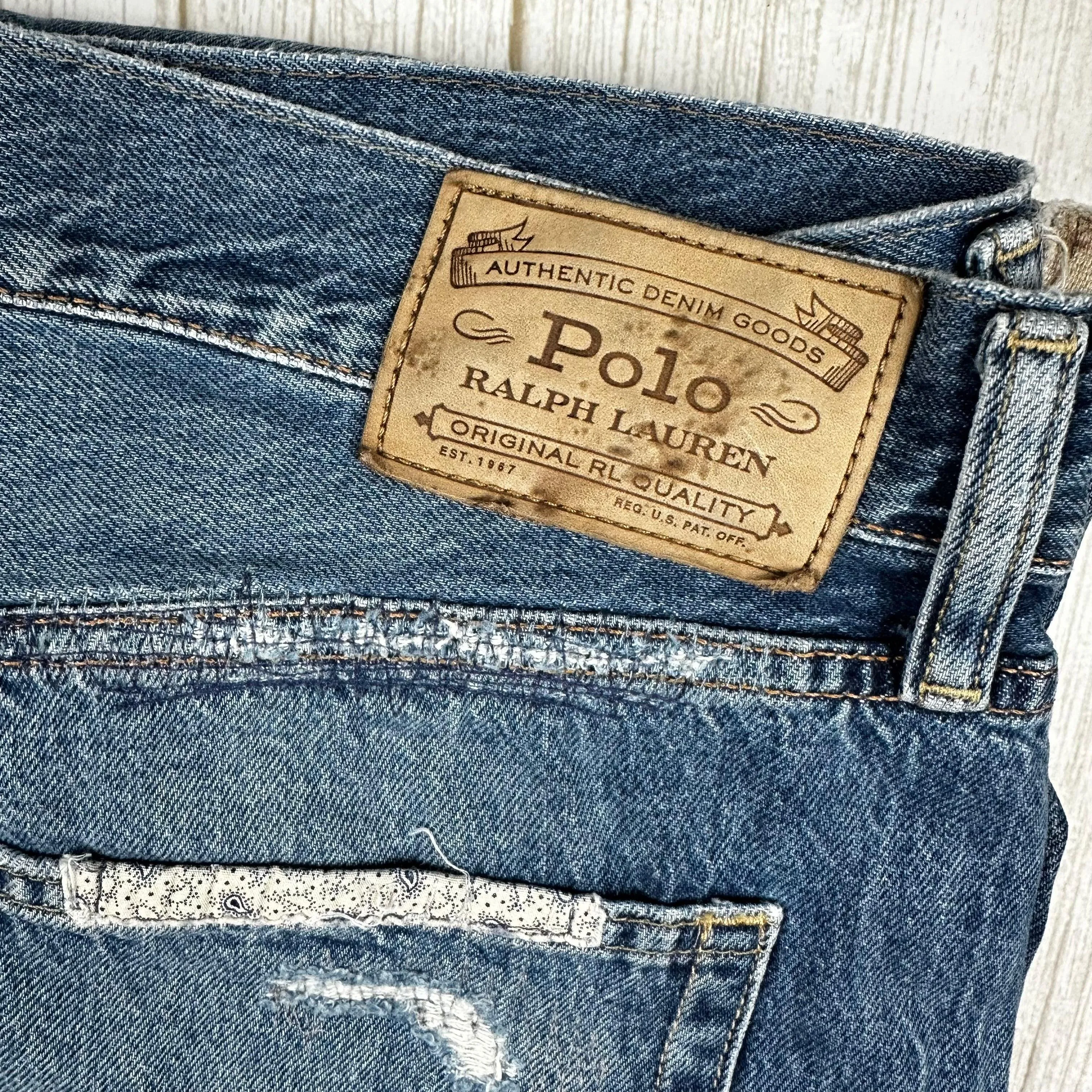 Ralph Lauren 'Avery Boyfriend' Patchwork Denim Jeans - Size 31