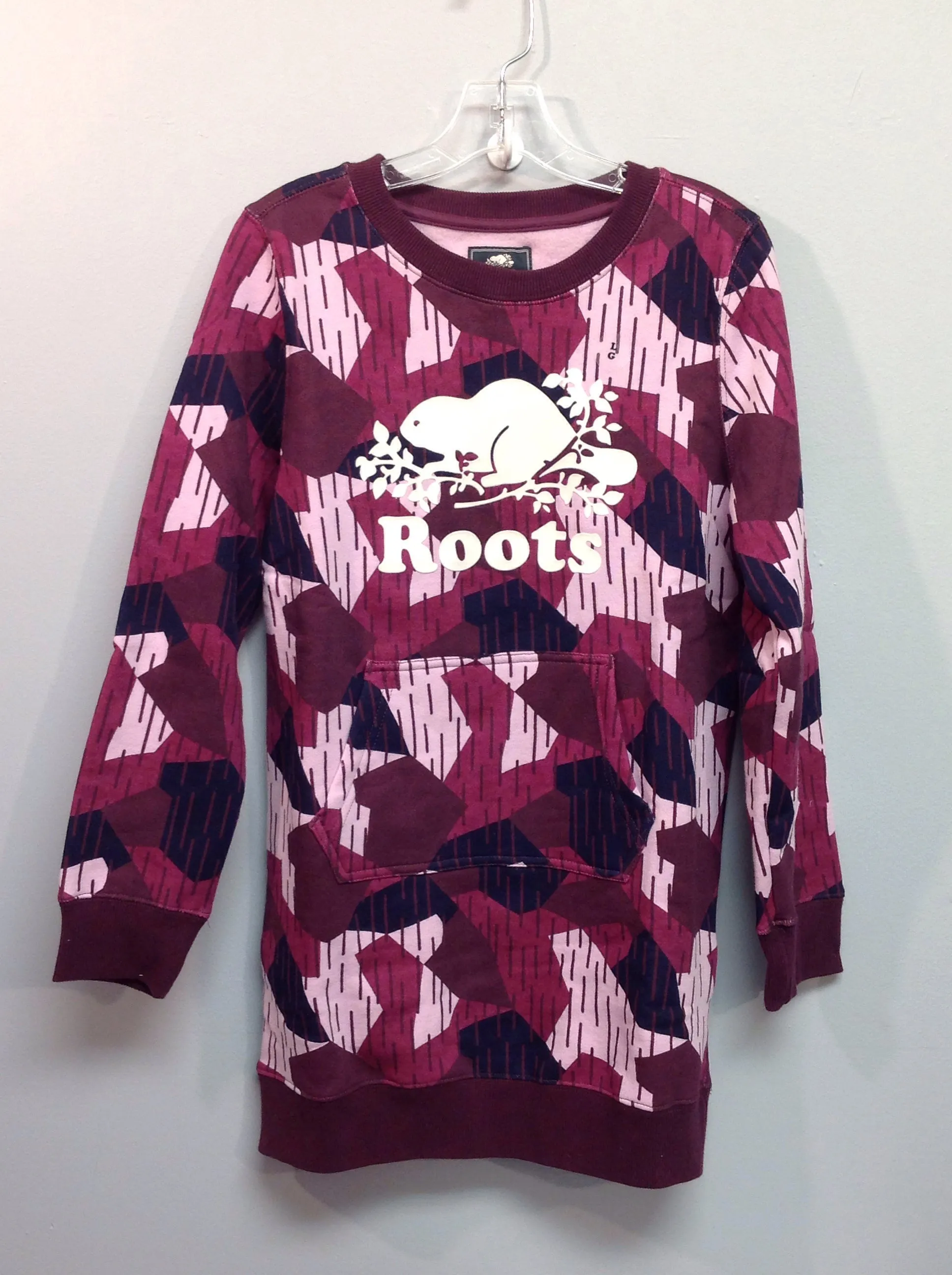Roots Size 10 Purple Cotton Blend Big Girls Dress Casual