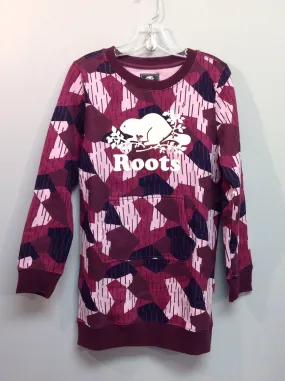 Roots Size 10 Purple Cotton Blend Big Girls Dress Casual
