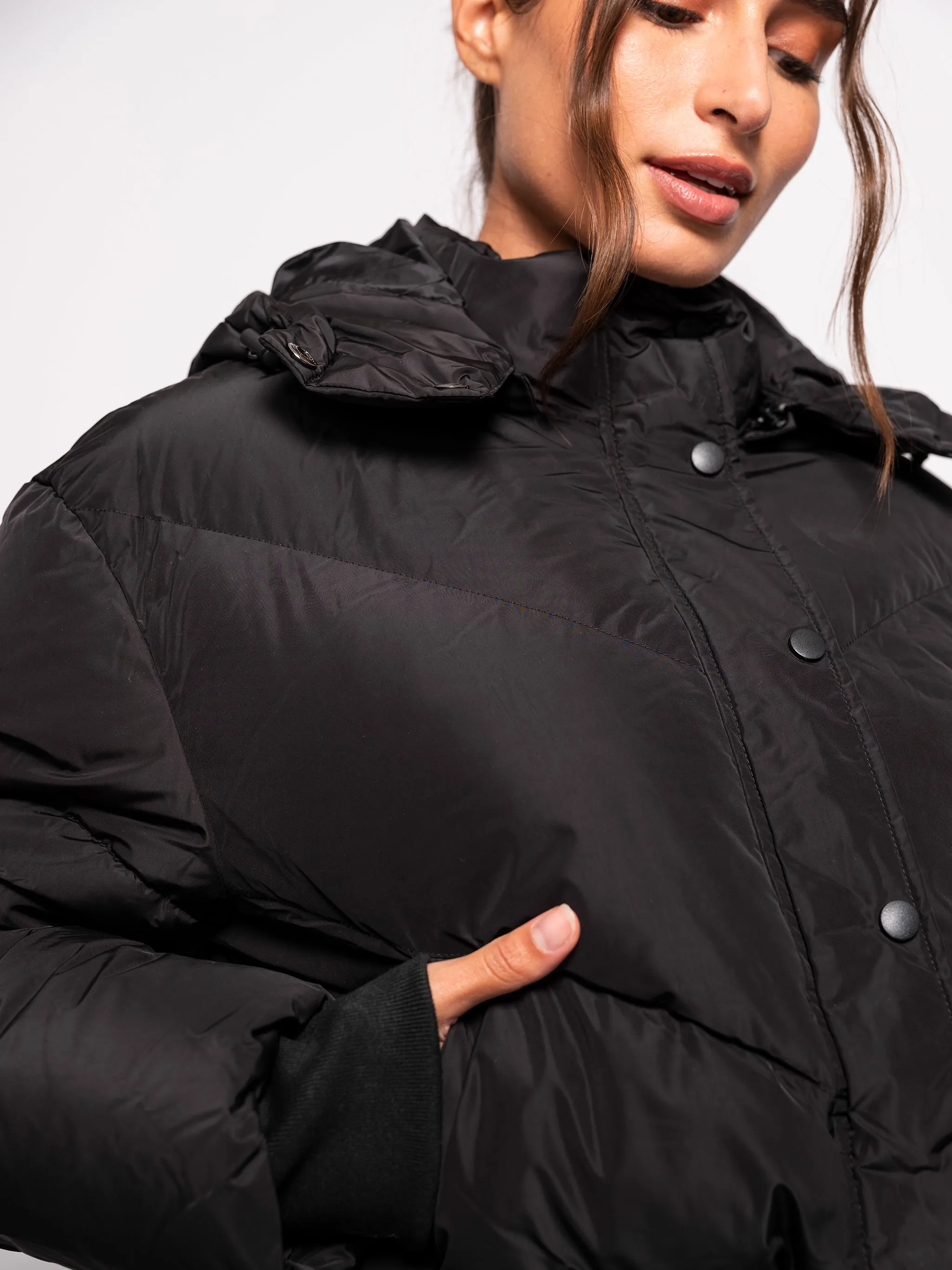 Short Padded Jacket With Detail