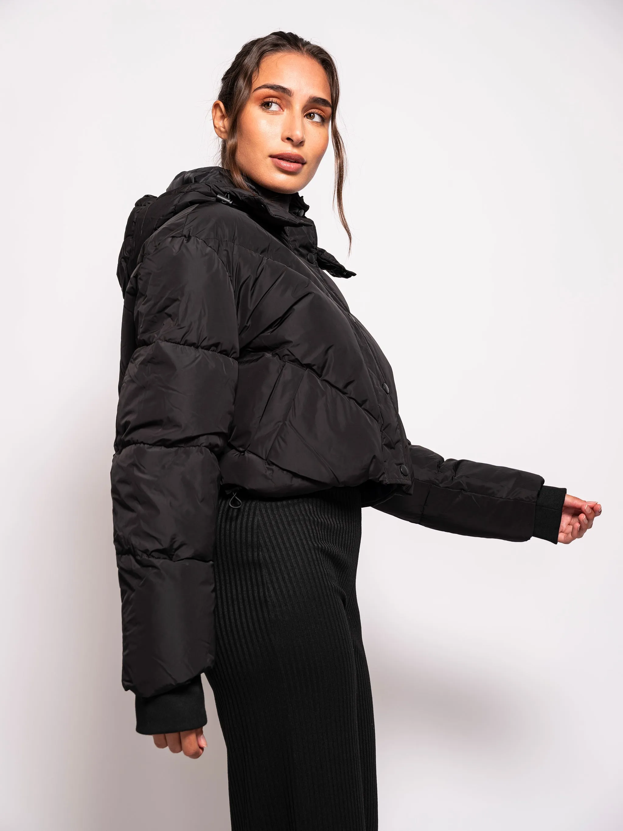 Short Padded Jacket With Detail