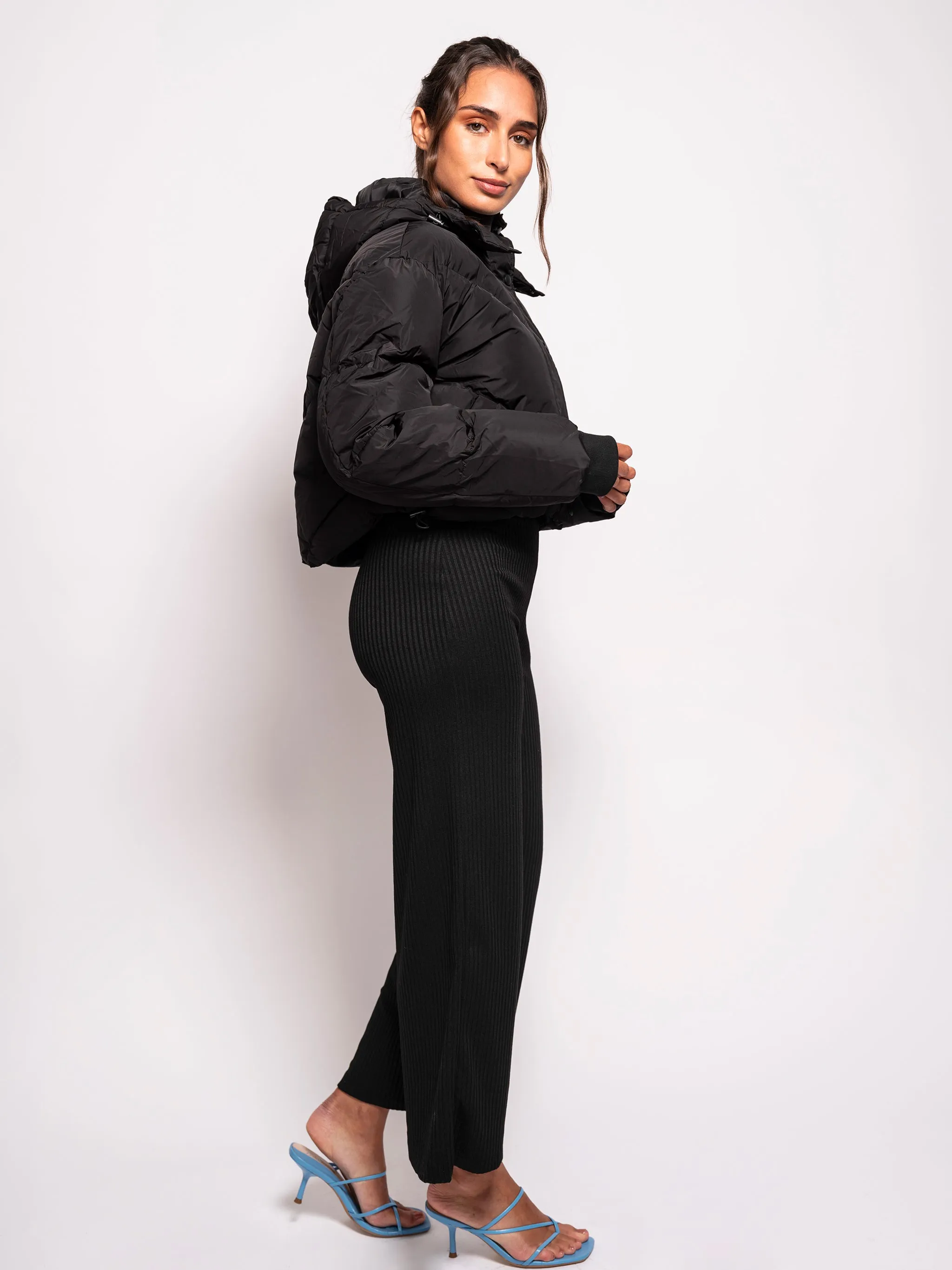Short Padded Jacket With Detail