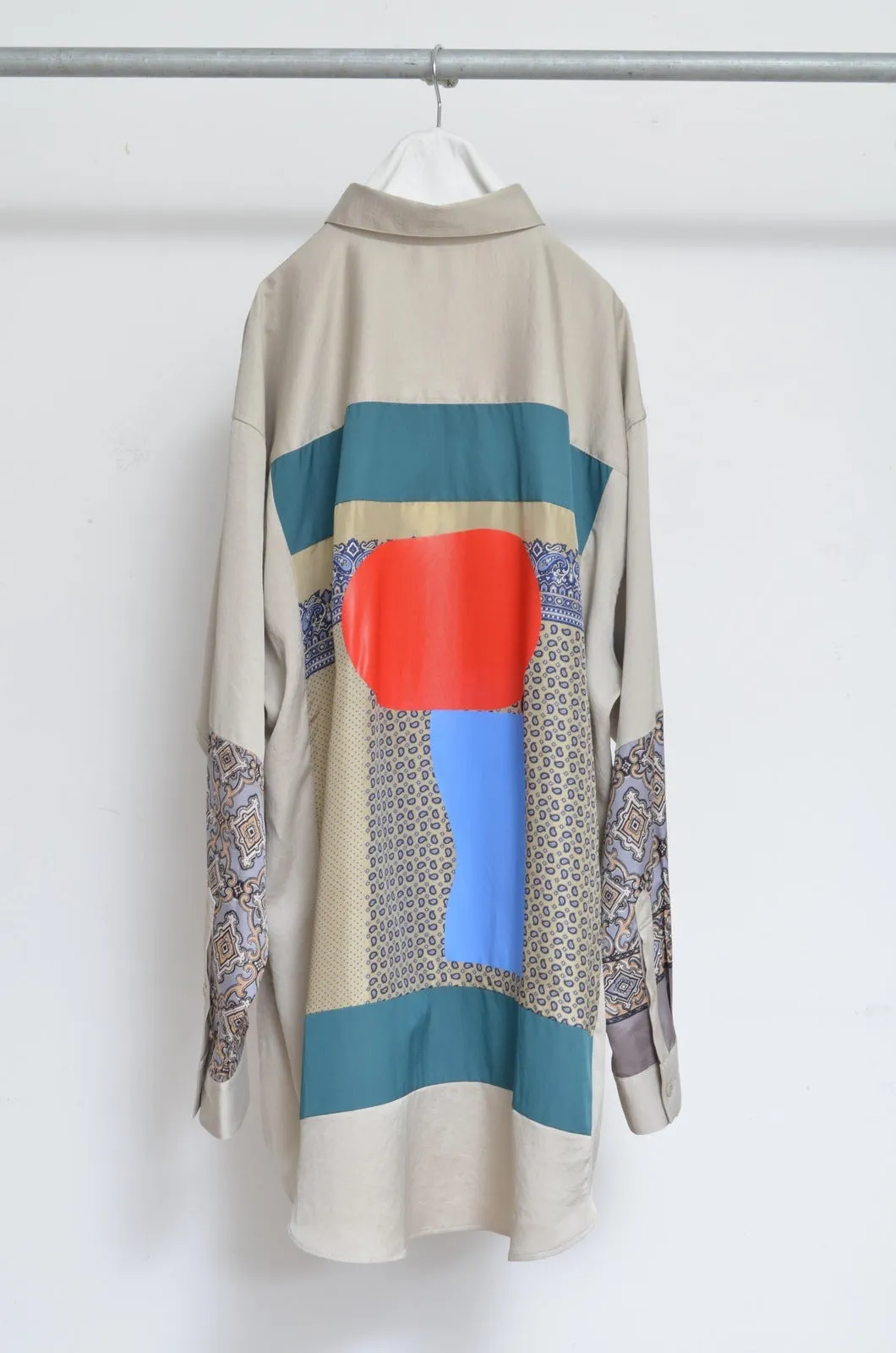 SILKY TWILL SHIRTS(PRINT) BEG/02