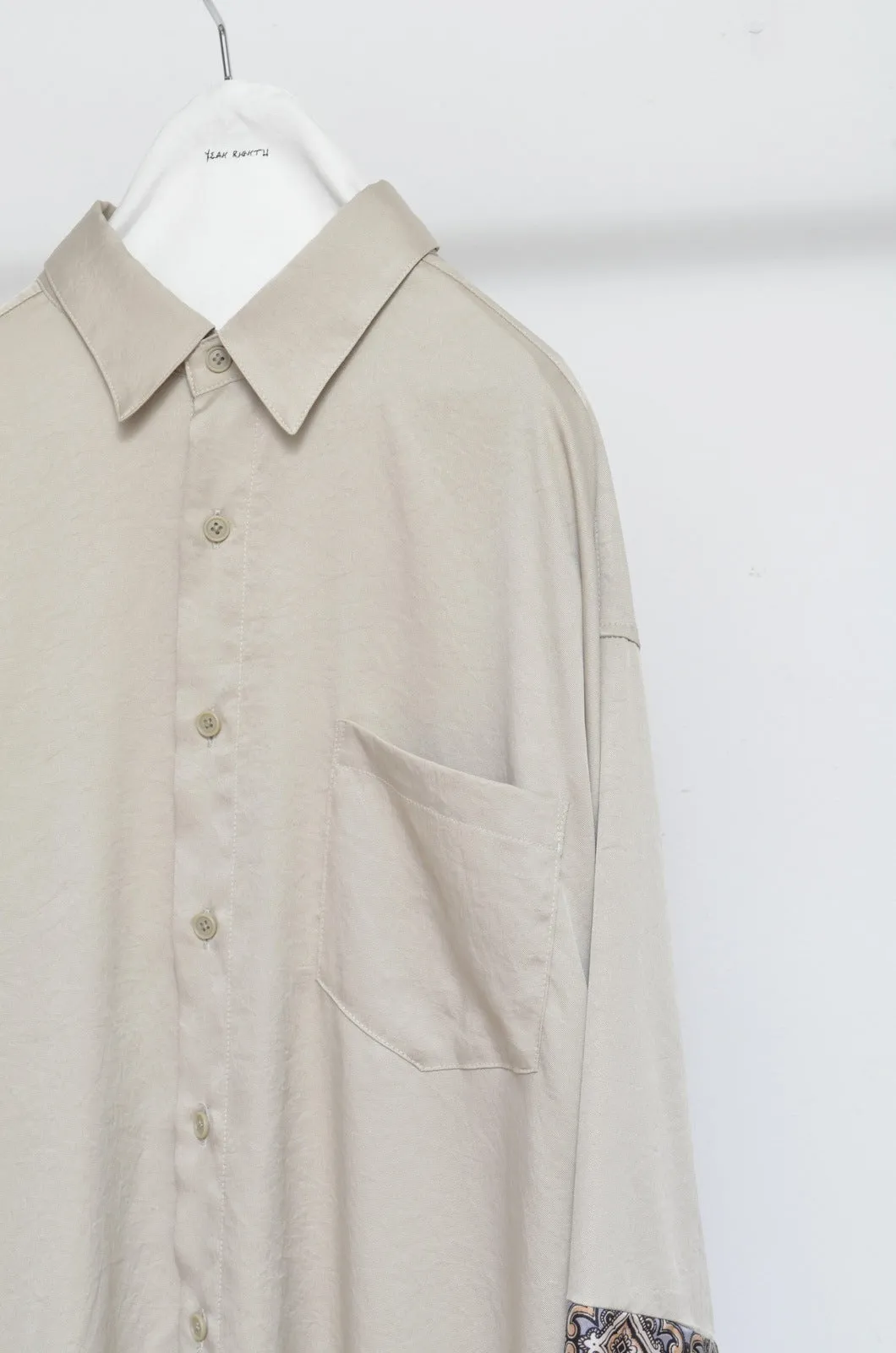 SILKY TWILL SHIRTS(PRINT) BEG/02
