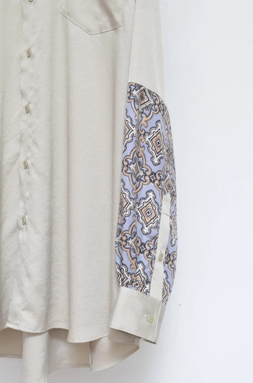 SILKY TWILL SHIRTS(PRINT) BEG/02
