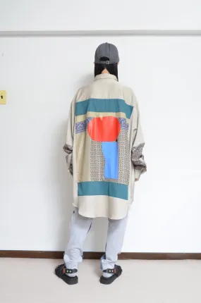 SILKY TWILL SHIRTS(PRINT) BEG/02