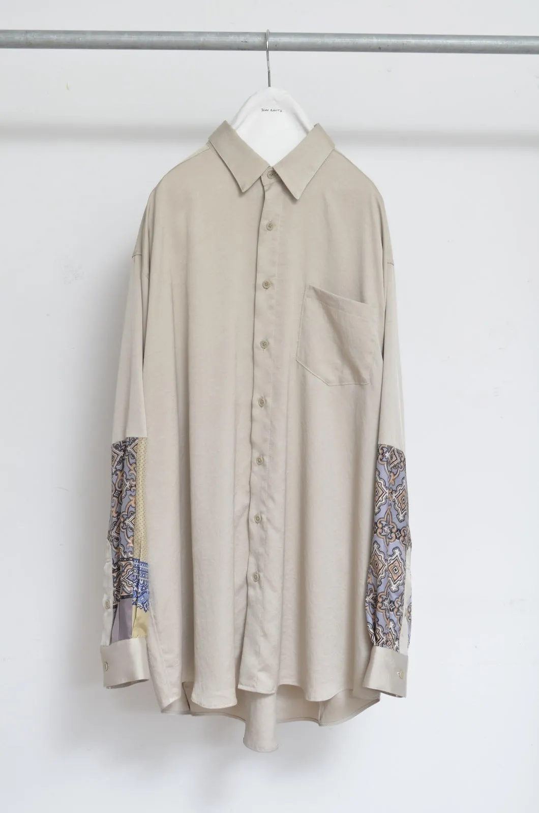 SILKY TWILL SHIRTS(PRINT) BEG/02